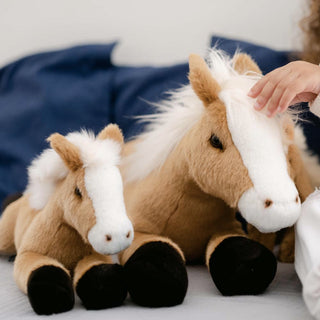 peluche cheval pour enfant de la Pelucherie, fabrication française 