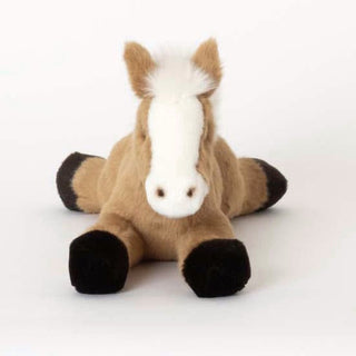 Peluche cheval réaliste vue de face fabrication française, La Pelucherie 
