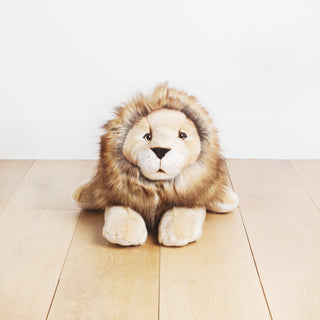 Peluche de lion, vue de face, savoir-faire, magasin peluche, La Pelucherie