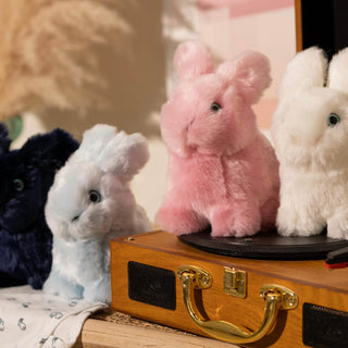 Photo de famille lapin Léon cousue main, La Pelucherie 
